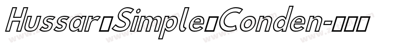Hussar Simple Conden字体转换